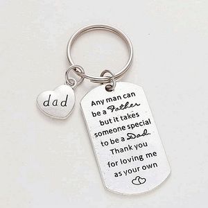 Slogan Graphic Matel Keychain.